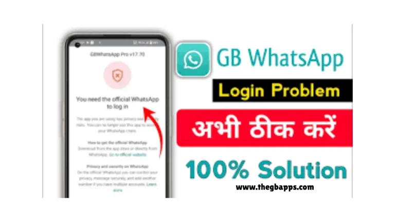 Fix GB Whatsapp login problems